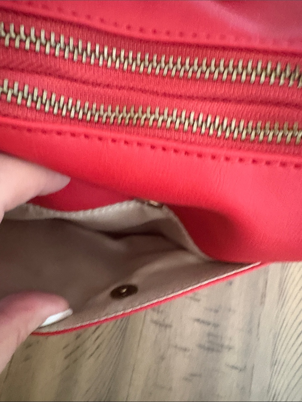 638 Rosetti Bright Coral/Red Shoulder Bag - Picture 6 of 10